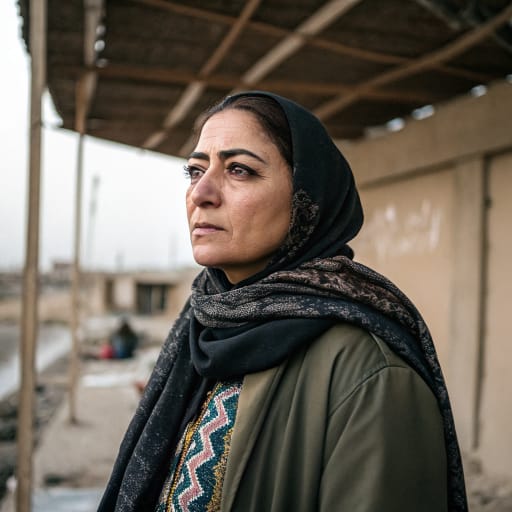 Dom (Domari) woman from Dispersed across Iraq, Iran, Turkey, the Levant, and Egypt — Western Asia