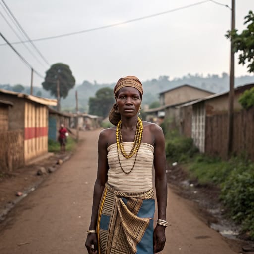 Dondo woman from Bouenza Department and the surrounding Niari valley in the southern Republic of the Congo, with urban communities in Brazzaville and Pointe-Noire, related phenotype reference