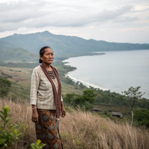 Donggo woman from Highlands of Bima Regency in eastern Sumbawa, West Nusa Tenggara, Indonesia: the Donggo uplands west of Bima Bay and the Wawo and Sambori highlands to the east