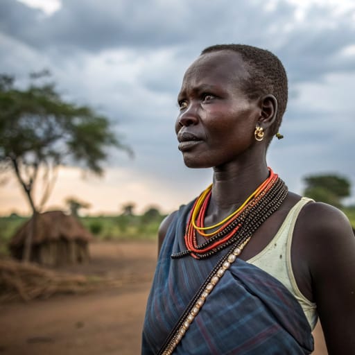 Dongotona woman from The Dongotona Mountains of Eastern Equatoria, South Sudan, around Ikotos, near the Ugandan border