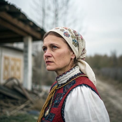 Dregoviches woman from The Pripyat basin between the Pripyat and the Western Dvina rivers, in present-day southern Belarus and adjacent northern Ukraine