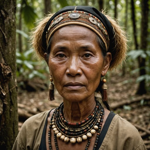 Dumpas woman from Eastern Sabah, Malaysia (northern Borneo), chiefly the Labuk-Sugut and Kinabatangan districts of Sandakan Division