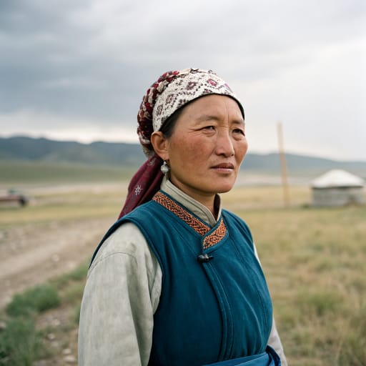 Dzungars woman from Dzungaria, between the Altai and the Tian Shan: northern Xinjiang (China), eastern Kazakhstan and western Mongolia, centered on the Ili valley., related phenotype reference