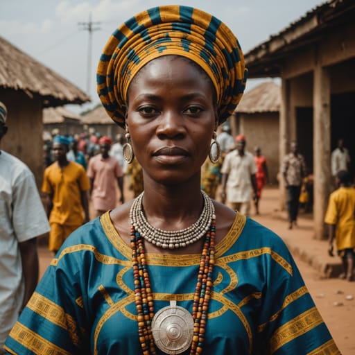 Egba woman from Egbaland in Ogun State, southwestern Nigeria, centered on Abeokuta, with large communities in Lagos and abroad.