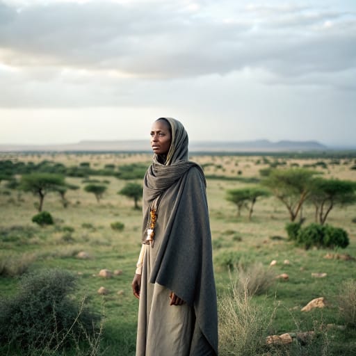 Eidagale woman from Hargeisa and the surrounding Maroodi Jeex region of Somaliland, with pastoral lands in the Hawd extending into Ethiopia's Somali Region; large diaspora in the United Kingdom and the Gulf states., related phenotype reference