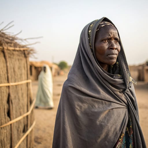 Erenga woman from Dar Erenga, north of El Geneina in West Darfur, Sudan, around Sirba and Abu Suruj; settled and refugee communities across the border in eastern Chad