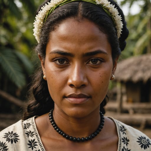Fijians woman from Fiji, traditional dress, alternate reference 3, Ethnic Erotic phenotype catalog