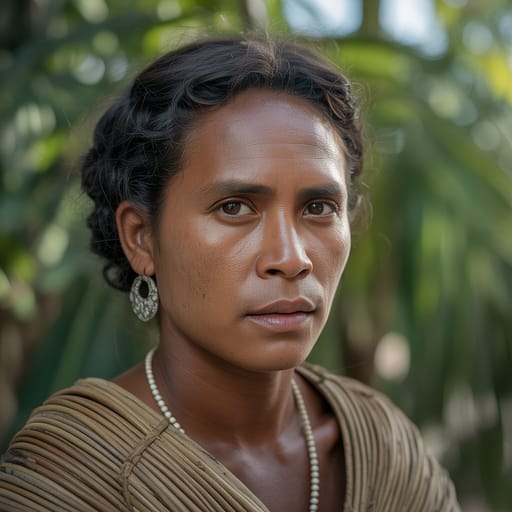 Fijians woman from Fiji, traditional dress, alternate reference 2, Ethnic Erotic phenotype catalog