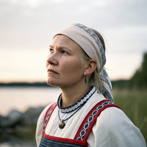 Finnish Kale woman from Finland, with a community of several thousand in Sweden that grew mainly through migration in the 1960s and 1970s, related phenotype reference