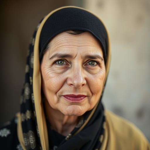 Firjan woman from Sirte and the Gulf of Sidra coast in central Libya, with families in other Libyan cities