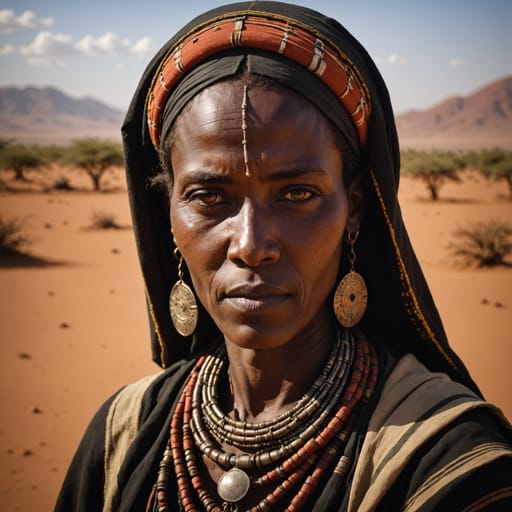 Gabra woman from Chalbi Desert, Marsabit County, northern Kenya and southern Ethiopia