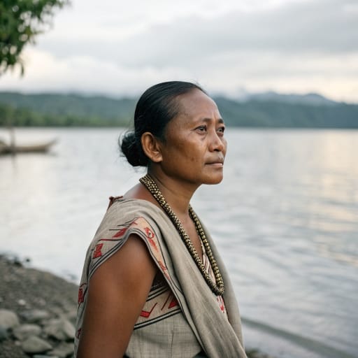 Galela woman from Northern arm of Halmahera around Lake Galela, North Halmahera Regency, North Maluku, Indonesia; also settled on Morotai and other North Maluku islands