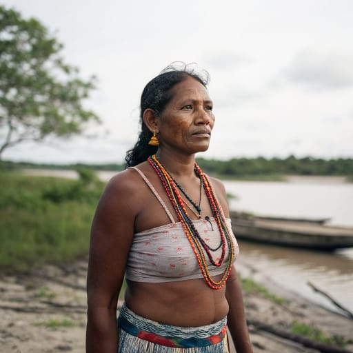 Gamela woman from Baixada Maranhense floodplain around Viana, Maranhão state, northeastern Brazil, centered on the Taquaritiua territory, related phenotype reference