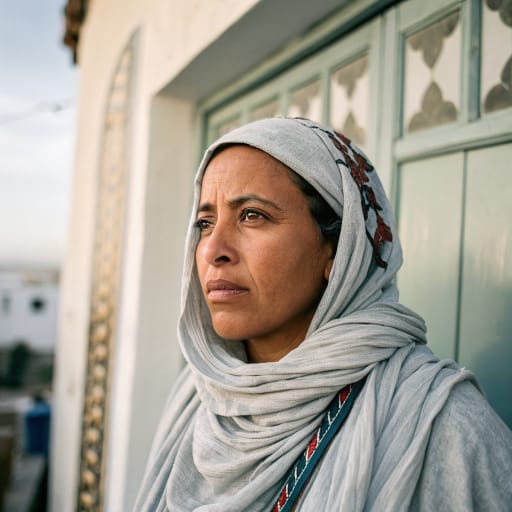 Gnawa woman from Morocco, concentrated in Marrakesh, Essaouira, Meknes, Fez and Tamesloht, with related communities in western Algeria., related phenotype reference