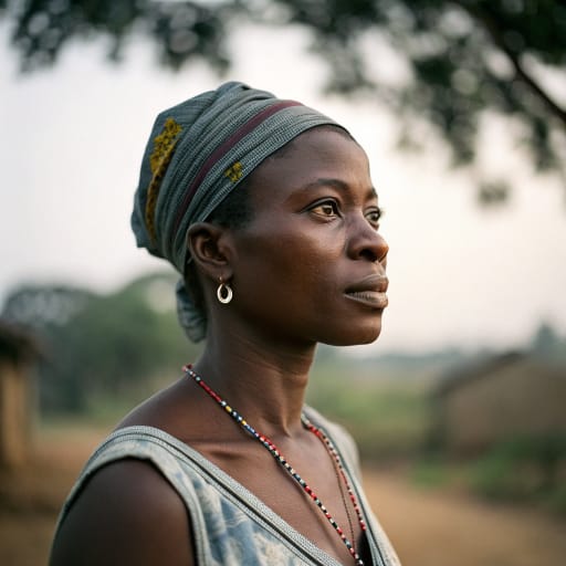 Godié woman from Southwestern Côte d'Ivoire, in the Gbôklé region around Sassandra and Fresco