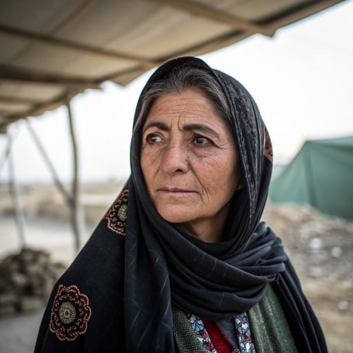 Goran woman from Zagros highlands on the Iran-Iraq border: Hawraman and the Gahvareh-Dalahu area in Kurdistan and Kermanshah provinces, Iran, and Halabja, with pockets near Khanaqin, Kirkuk and Mosul, Iraq