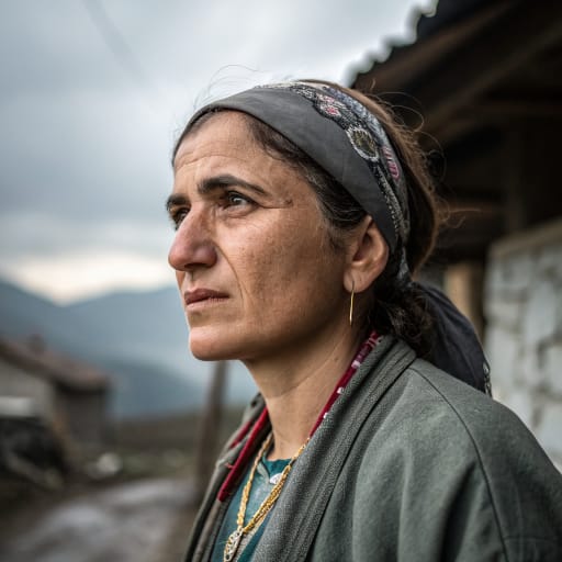 Gorani woman from Gora region of the Šar Mountains: Dragash municipality in southern Kosovo, the Shishtavec area of Kukës County in northeastern Albania, and two villages near Tetovo in North Macedonia