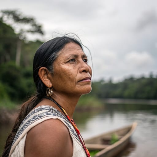 Guayabero woman from Middle Guaviare River, in a handful of reserves (resguardos) in Guaviare and Meta departments, Colombia, several near San José del Guaviare.