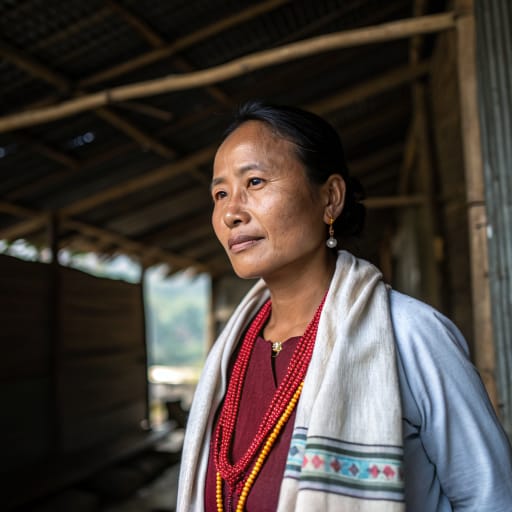 Guite woman from Hill country of southern Manipur (especially Churachandpur district) and Mizoram in northeast India, and the Tedim area of Chin State, Myanmar