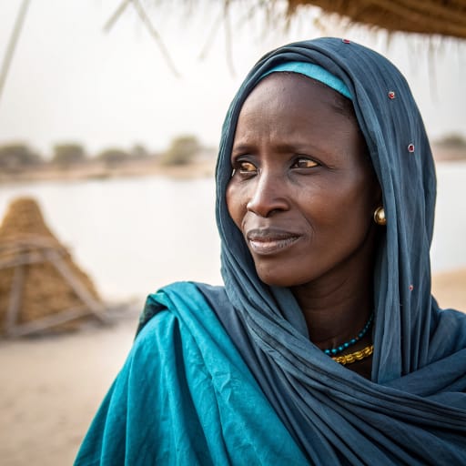 Haddad woman from Western and central Chad, especially Kanem, Bahr el Ghazal and the Lake Chad shore, with smaller communities in eastern Niger, related phenotype reference