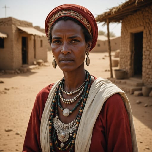Hadendoa woman from Red Sea Hills, eastern Sudan (extending toward Eritrea)