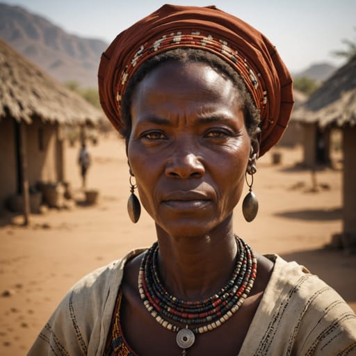 Hakaona woman from Kunene basin, Namibe and Cunene provinces, Angola