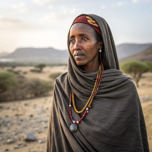 Harla woman from Eastern Ethiopia around Harar, Dire Dawa and the Chercher Mountains, extending into northwestern Somaliland, related phenotype reference