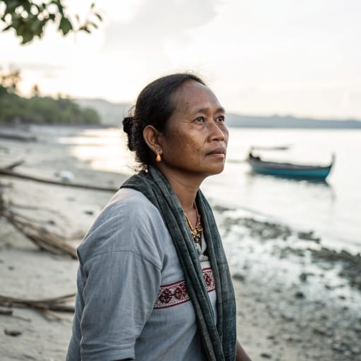 Helong woman from Semau Island and coastal villages west of Kupang, at the western tip of Timor, East Nusa Tenggara, Indonesia