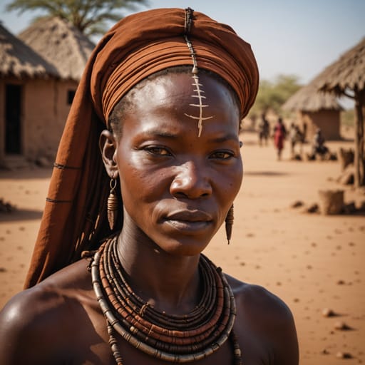 Himba woman from Kunene Region (Kaokoveld), northwestern Namibia, and southern Angola
