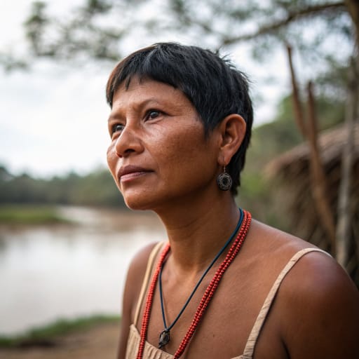 Huni Kuin woman from Headwaters of the upper Juruá and Purus basins: the state of Acre in Brazil, and the Purus and Curanja rivers in the Ucayali region of Peru., related phenotype reference