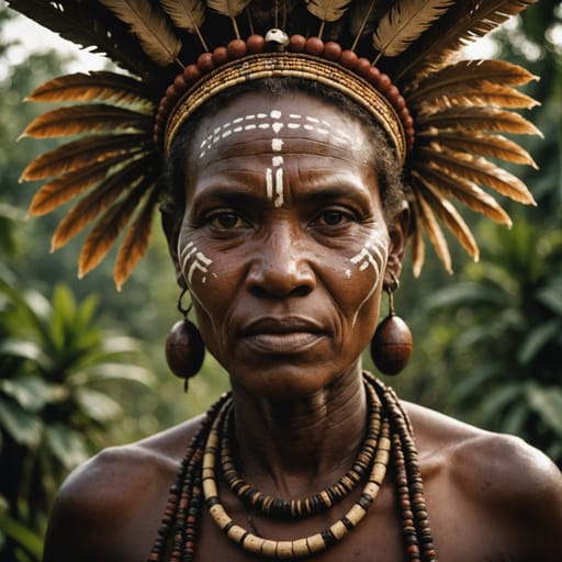 Iatmul woman from Middle Sepik River, East Sepik Province, Papua New Guinea — related phenotype reference