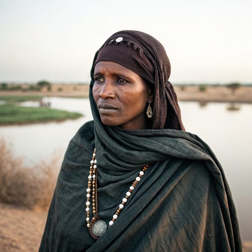Idaksahak woman from Around Ménaka, Inékar and Talataye in the Ménaka and Gao regions of northeastern Mali, extending into neighboring Niger
