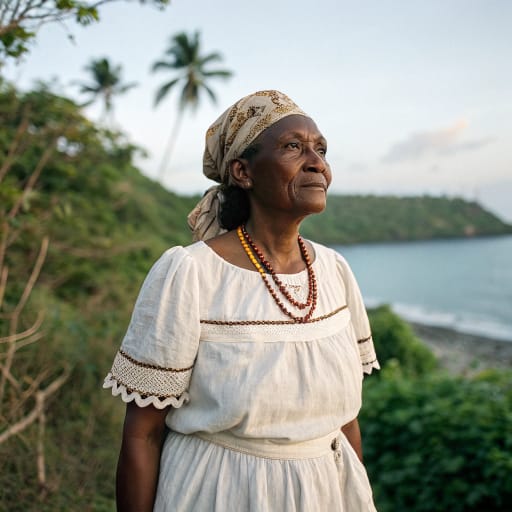 Igneri woman from Lesser Antilles of the eastern Caribbean, including Guadeloupe, Martinique, Dominica, St. Vincent and Grenada; ancestral origins in the Orinoco basin of Venezuela