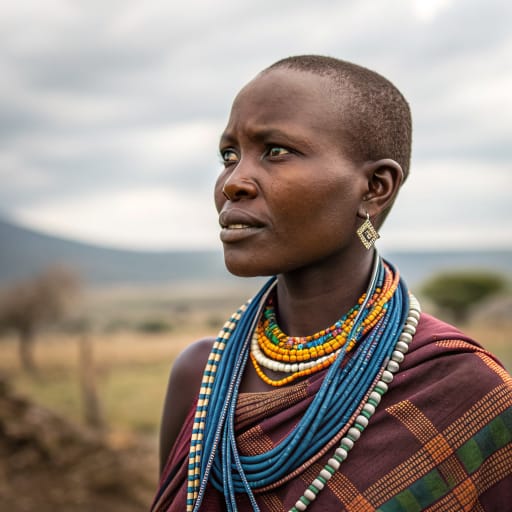 Ikizu woman from Hills and plains of Bunda District, Mara Region, northern Tanzania, between the eastern shore of Lake Victoria and the western Serengeti, centered on Chamuriho mountain.