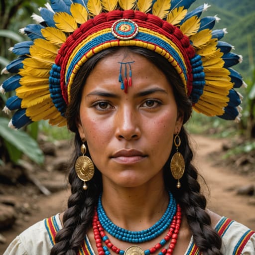 Indigenous Colombian woman from Colombia