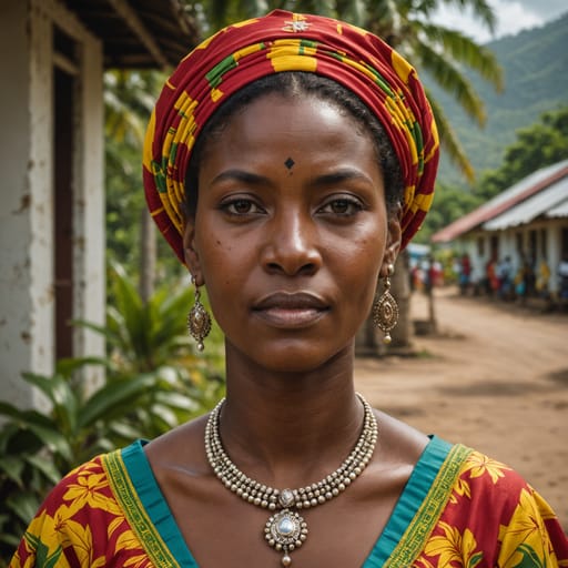 Indo-Grenader: Frau aus Grenada, traditionelle Kleidung, alternative Referenz 2, Ethnic-Erotic-Phänotypkatalog