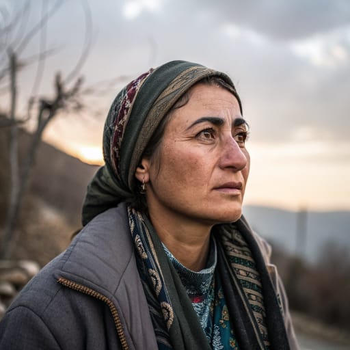 Ingiloy woman from The Alazani valley of northwestern Azerbaijan, in the Zaqatala, Balakan and Qakh districts, along the Georgian border; a smaller community across the line in Kakheti, Georgia.