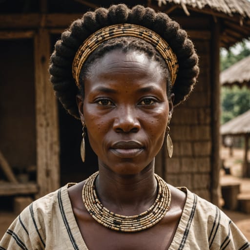 Isoko woman from Isoko region (Nigeria), traditional dress, alternate reference 3, Ethnic Erotic phenotype catalog