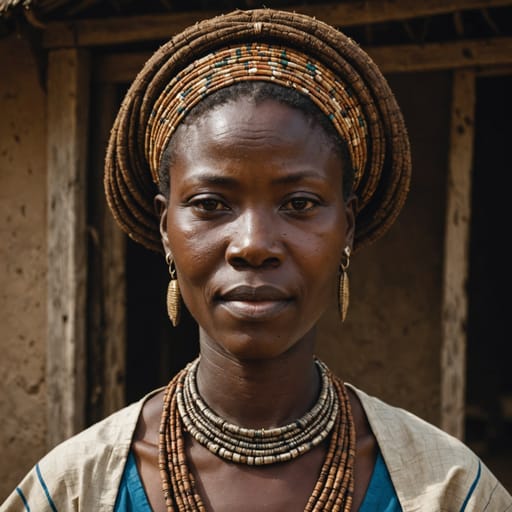 Isoko woman from Isoko region (Nigeria), traditional dress, alternate reference 2, Ethnic Erotic phenotype catalog