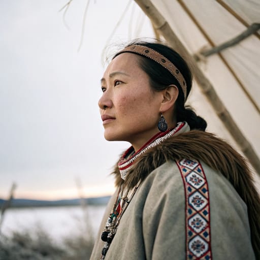 Itelmens woman from Western Kamchatka Peninsula, Kamchatka Krai, Russia — Northern Asia