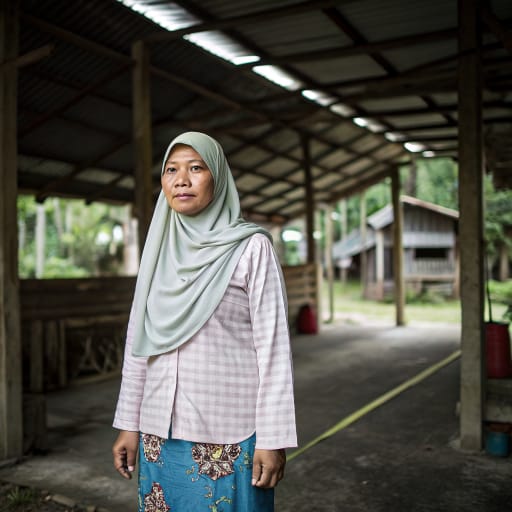 Jah Hut woman from Central Pahang, Peninsular Malaysia, mainly around Kuala Krau and Jerantut