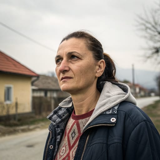 Janjevci woman from Janjevo and nearby villages in Kosovo, with most of the community now in Croatia, especially Kistanje and Zagreb, related phenotype reference
