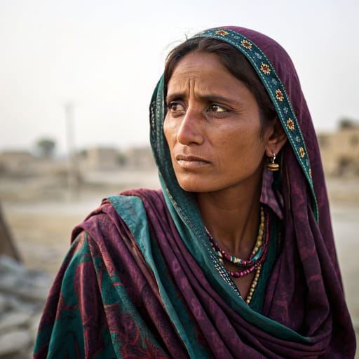 Jarwar woman from Sindh province, Pakistan, on the lower Indus plain; the name is shared by a town in Ghotki District in northern Sindh, with families also in cities such as Hyderabad and Karachi.