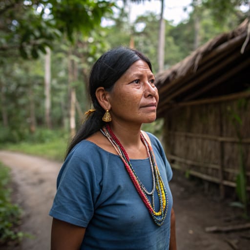 Jeveros woman from Town and district of Jeberos, Alto Amazonas province, Loreto, northern Peru, in lowland forest between the Marañón and Huallaga rivers, in the Aipena river basin., related phenotype reference