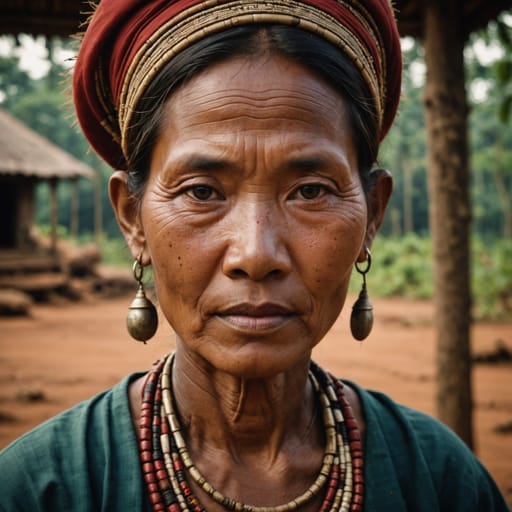 Kachok woman from Ratanakiri Province, northeastern Cambodia