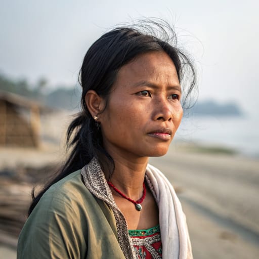Kamein woman from Rakhine State on the western coast of Myanmar, centered on Ramree Island and the towns of Thandwe, Kyaukpyu and Sittwe, with a community in Yangon.