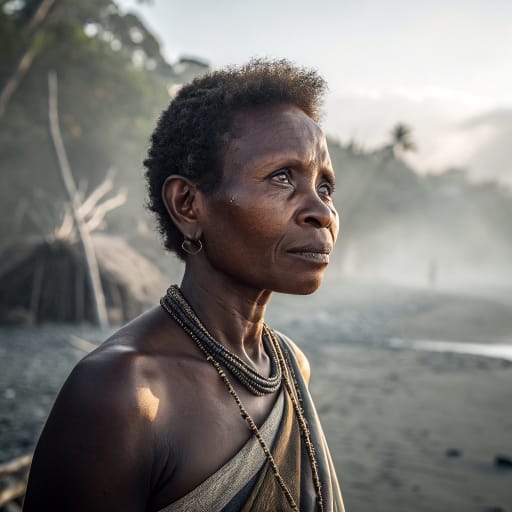 Kamoro : femme, référence phénotypique apparentée