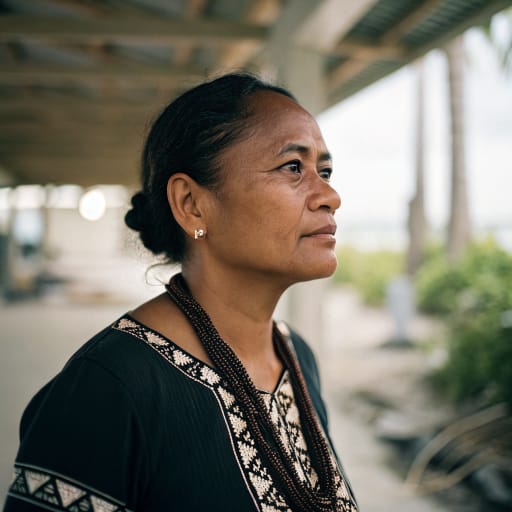 Kapingamarangi woman from Kapingamarangi Atoll, Pohnpei State, Federated States of Micronesia — Micronesia