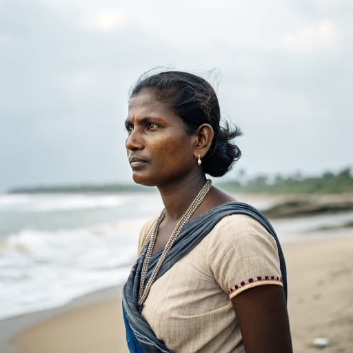Karava woman from Coastal belt of western and southern Sri Lanka, especially around Negombo, Moratuwa and the southern shore