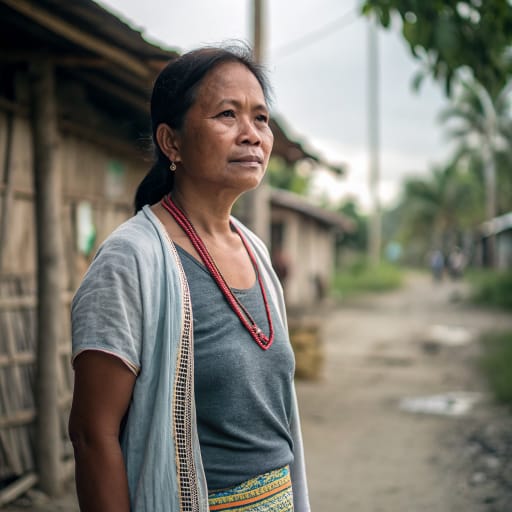 Karay-a woman from Panay Island, Philippines: Antique province and much of inland and southern Iloilo, with pockets in Capiz and Aklan and migrant communities in Mindanao and Palawan